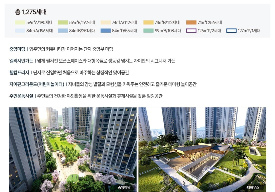 북오산자이 드포레 남향 위주 단지 배치 및 일조량 분석
